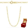⭐ Łańcuszek złoty pr. 585 - splot figaro 42 cm ♥ Ergold