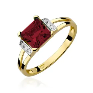 Złoty Pierścionek 585 z diamentem granat 1,30ct