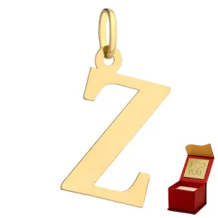 ⭐ Anhänger goldener Buchstabe Z große ♥ Ergold