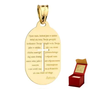 ⭐ Medaille mit dem Kreuz und dem Gebet des Vaterunsers ♥ Ergold