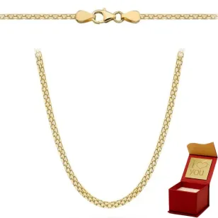 ⭐ Łańcuch złoty bismarck 45cm - 3mm ♥ Ergold