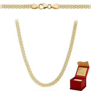 ⭐ Łańcuch złoty bismarck 45cm - 4mm ♥ Ergold