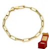 ⭐ Bransoletka złota długie ogniwa owalne 18cm ♥ Ergold
