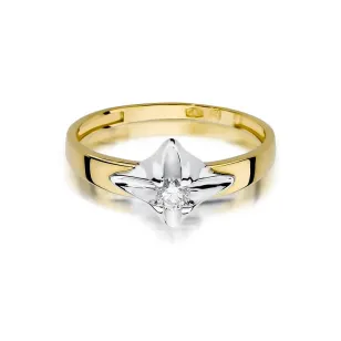 Złoty pierścionek z diamentem EY-155 0,12ct