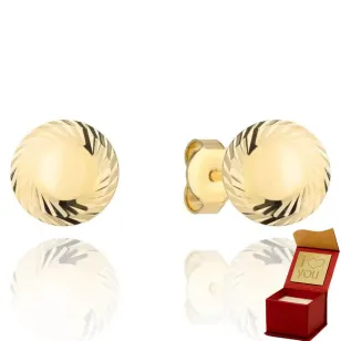 ⭐ Kolczyki złote kółko z diamentowanym brzegiem super lekkie ♥ Ergold