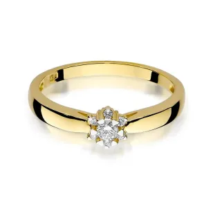 Złoty pierścionek z diamentem EY-61 0,15ct