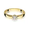 Złoty Pierścionek 585 z diamentem brylant 0,15ct