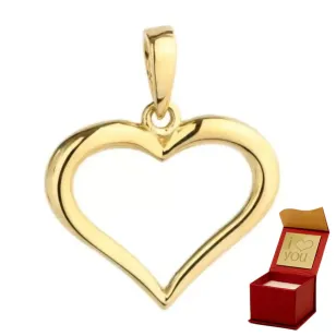 ⭐ Anhänger goldene Herzkontur ♥ Ergold