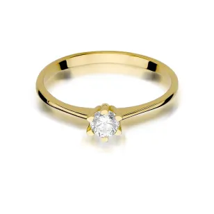 Złoty Pierścionek 585 z diamentem brylant 0,23ct