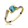 Złoty Pierścionek 585 z diamentem topaz 0,50ct
