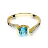 Złoty Pierścionek 585 z diamentem topaz 0,50ct