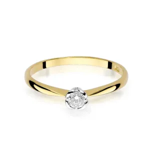 Złoty pierścionek z diamentem EY-54 0,10ct