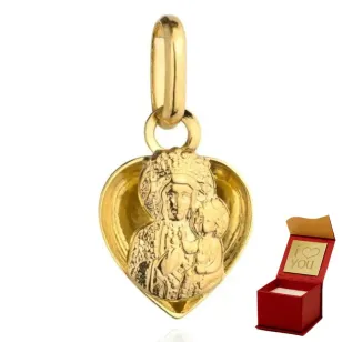 ⭐ Medaille Unserer Lieben Frau von Tschenstochau mit einem Kind im Herzen pr. 585 ♥ Ergold