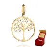 ⭐ Anhänger goldener Baum des Glücks im Kreis ♥ der Ergold