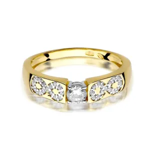 Złoty pierścionek z diamentem EY-431 0,35ct