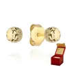 ⭐ Kolczyki kulki super lekkie diamentowane 3 mm ♥ Ergold