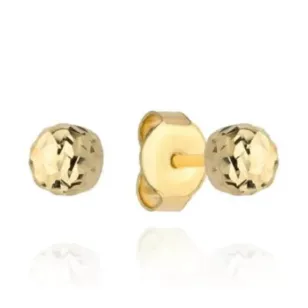 ⭐ Kolczyki kulki super lekkie diamentowane 3 mm ♥ Ergold