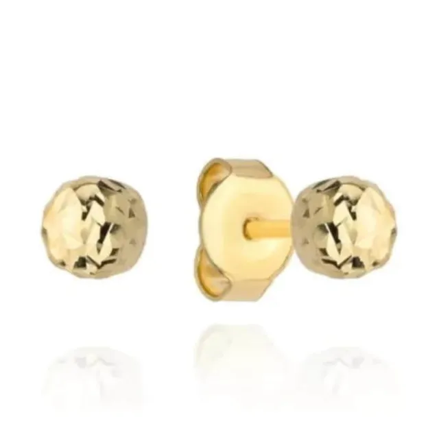 ⭐ Kolczyki kulki super lekkie diamentowane 3 mm ♥ Ergold
