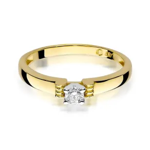 Złoty pierścionek z diamentem EY-81 0,15ct