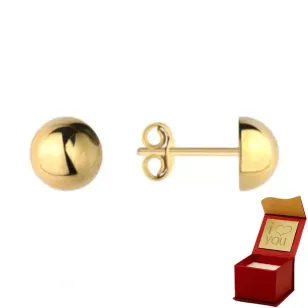 ⭐ Kolczyki pół kulki śr. 4 mm na sztyfcie super lekkie ♥ Ergold