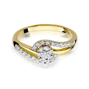 Złoty Pierścionek 585 z diamentem brylant 0,17ct