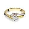 Złoty pierścionek z diamentem EY-184 0,17ct