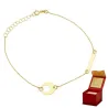 Bransoletka złota kółko w kole i blaszka