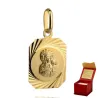 ⭐ Medaille Unserer Lieben Frau mit einem Kind in Form eines Diamantrechtecks an den Seiten ♥ des Ergold