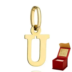 Zawieszka złota literka U