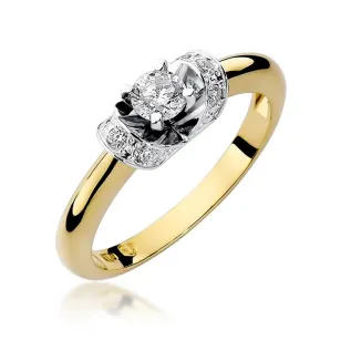 Złoty Pierścionek 585 z diamentem brylant 0,33ct