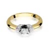 Złoty Pierścionek 585 z diamentem brylant 0,33ct