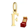 ⭐ Anhänger goldener Buchstabe F ♥ Ergold