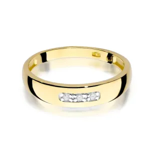 Złoty Pierścionek 585 z diamentem brylant 0,05ct