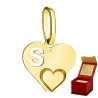 ⭐ Anhänger goldener Buchstabe S mit Herz ♥ Ergold