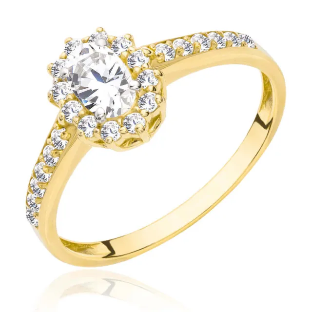Goldring mit Strasssteinen SQUARE P2.1296 | ergold