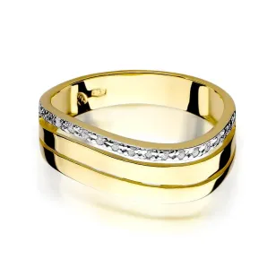 Złoty Pierścionek 585 z diamentem brylant 0,09ct