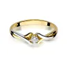 Złoty Pierścionek 585 z diamentem brylant 0,08ct