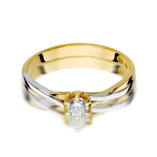 Złoty Pierścionek 585 z diamentem brylant 0,23ct