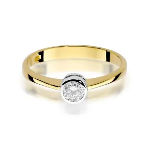 Złoty Pierścionek 585 z diamentem brylant 0,25ct