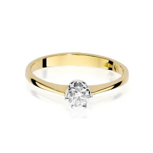 Złoty Pierścionek 585 z diamentem brylant 0,20ct