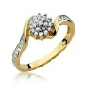 Złoty Pierścionek 585 z diamentem brylant 0,26ct