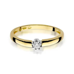 Złoty pierścionek z diamentem EY-128 0,10ct