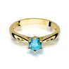 Złoty Pierścionek 585 z diamentem topaz 0,50ct