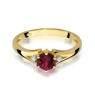Złoty Pierścionek 585 z diamentem rubin 0,60ct