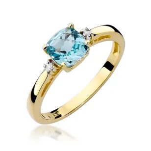 Złoty pierścionek z diamentem EY-3 topaz