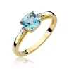 Złoty Pierścionek 585 z diamentem topaz 0,70ct
