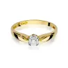 Złoty Pierścionek 585 z diamentem brylant 0,24ct