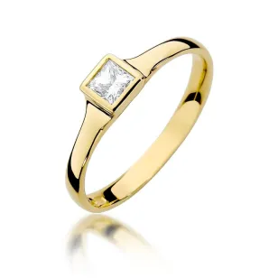 Złoty Pierścionek 585 z diamentem brylant 0,30ct