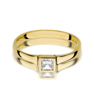 Złoty Pierścionek 585 z diamentem brylant 0,30ct