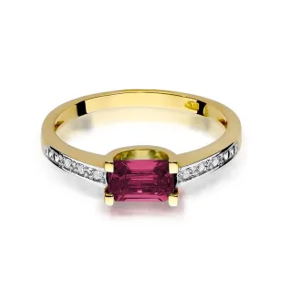 Złoty Pierścionek 585 z diamentem rubin 0,80ct